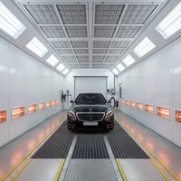 Four de peinture automobile électrique de luxe personnalisé 30 kW 220 V/380 V avec éclairage LED pour séchage de carrosserie 500-800 mm, taille sur mesure