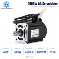 Kit de moteur servo de 1 kW, monophasé, 2500 tr/min, simulateur d'actionneur de moteur servo, 3,8 N.m, compatible 220 V AC
