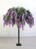 Arbre artificiel de cerisier en fleurs, grand et magnifique, avec matériaux de transport, lumières et décorations, arbre artificiel de cerisier réaliste