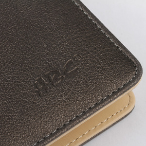 Carnet de notes professionnel à feuilles mobiles, multifonctionnel, avec poches intérieures, personnalisé, gris cendré, finition pierre. - Product Image 4