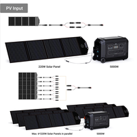 Station d'alimentation portable solaire E-Nice Outdoor MPPT LiFePO4 3600W, batterie de secours portable, interface d'éclairage, utilisation hors réseau