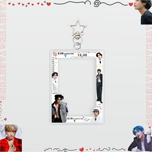 KPOP Bangtan Boys <span class=keywords><strong>V</strong></span> <span class=keywords><strong>Kim</strong></span> <span class=keywords><strong>Tae</strong></span> <span class=keywords><strong>Hyung</strong></span> tarjeta caso Photocard acrílico llavero - Product Image 2