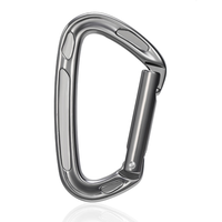 Mousqueton en alliage d'aluminium de type D 24kN, à verrouillage par vis, pour la randonnée et les équipements de sport de plein air