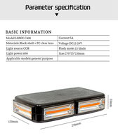Installation magnétique 12- 24V véhicule ambre stroboscopique rotatif LED/COB barre de lumière d'avertissement