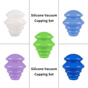 4 Buah Cangkir Bekam Vakum Transparan Anti Selulit Penyerap Kelembaban Cangkir Bekam Terapi Pijat Tubuh Silikon Set Cangkir Bekam - Product Image 5