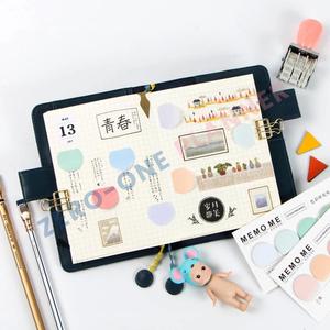 Özel yarı daire renk paleti planlayıcısı kağıt yapışkan not pano memo pad imi sayfa işaretleyici bayrak endeksi seti - Product Image 4