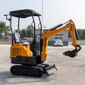 Estilos de Venta caliente 1,0 Ton Mini Excavadora Compact Mini Excavadoras 1 Ton Excavadora de ruedas con motor Kubota - Product Image 5