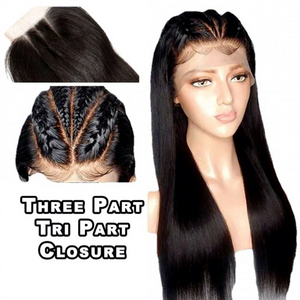 Prithvi Hair Exports - Cierre de Encaje 3x4 al por Mayor, Cabello Remy Virgen Natural Negro de Origen Templo Indio, Toupee de Tres Partes - Product Image 1