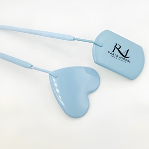 Handheld <b>Mirror</b> Heart And <b>Square</b> Shape Light Blue Personalized Single Side Makeup <b>Mirror</b> - Product Image 4