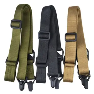 LAMBUL屋外メタルフック戦術的な2点スリングストラップスイベル長調整付き伝統的なスリングナイロン - Product Image 1