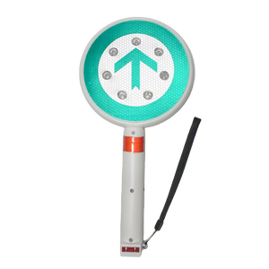 LED lampeggiante materiale ricaricabile PE palmare avviso di arresto del traffico con LED di arresto e freccia segno 19cm x 37cm - Product Image 6