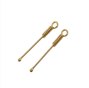 Porte-clés en laiton original, style japonais, avec boucle fer à cheval, mousqueton pivotant, anneau <span class=keywords><strong>pour</strong></span> clés de voiture, fermoir mousqueton, accessoires de bricolage - Product Image 4