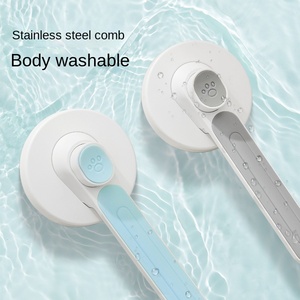 หวีแปรงขนสัตว์เลี้ยง สำหรับสุนัขและแมว ช่วยขจัดขนหลุดร่วง ทำความสะอาดขนที่พันกัน ใช้งานง่ายเพียงคลิกเดียว พร้อมฟังก์ชั่นนวด - Product Image 5