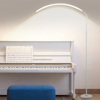 Lampe de sol LED minimaliste moderne en fer, avec lumière à spectre complet pour protéger les yeux, pour salon, chambre, bureau
