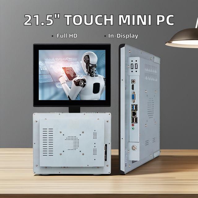 15.6 17 21.5 Inch Mini PC with All-In-One Touch LCD Display 1920x1080 Resolution Industrial All in One Panel Computer Stock PC