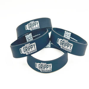 Unternehmen New Business <span class=keywords><strong>Big</strong></span> <span class=keywords><strong>Size</strong></span> Silikon Armbänder Geprägte Farbe Gefüllt mit QR-Code Gedruckte Werbe armbänder - Product Image 2