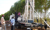 Foreuse hydraulique chinoise montée sur camion pour puits d'eau, profondeur 600m, économique