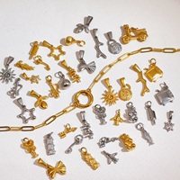Personnalisé En Acier Inoxydable Diy Femmes Voyage Lune Étoile Océan Homard Pendentifs Charmes 18k 24k Plaqué Or Étanche Designer Charmes