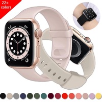 42/44mm 38/40mm Bracelet de rechange Sport pour iWatch série SE 6 5 4 3 couleur Pure OP Silicone souple pour Apple Watch