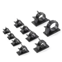 Serre-câble en Nylon TS-0608 10mm auto-adhésif noir blanc attaches pour pinces de câble de fil électrique serre-câble en plastique réglable