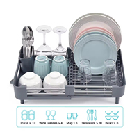 Égouttoir à vaisselle moderne en acier inoxydable extensible, écologique, avec égouttoir réglable pour évier, rangement de vaisselle, vente en gros