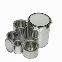 Bidon métallique personnalisé de 1 litre pour peinture, solvant chimique, adhésif, avec couvercle à levier, impression offset, en fer blanc, pour usage industriel, OEM Zhejiang