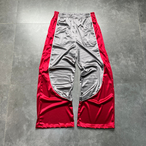Streetwear Custom Camouflage Color Block Patchwork <strong>Camo</strong> Oversize Baggy Wide Leg Satin Track <strong>Pants</strong> for <strong>Men</strong> Trousers - Product Image 2