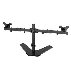 Supporto per Monitor con <span class=keywords><strong>Braccio</strong></span> Regolabile in Altezza in Acciaio Laminato a Freddo per Televisori, Doppio <span class=keywords><strong>Braccio</strong></span>, Dimensione Massima 27'', Compatibilità VESA 50-100mm - Product Image 2
