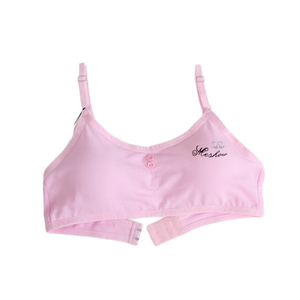 Manufacturer Direct Sales Breathable <b>Thin</b> Full Cup Pure Cotton <b>Wire</b> Free Strappy Back Sports Bra for Teenagers 12-14-16 Years - Product Image 1