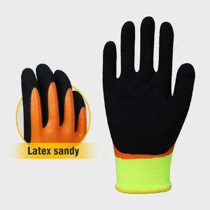 XINGYU, guantes de punto para clima frío para hombres, guantes de trabajo recubiertos de arena de látex, protección antideslizante para <span class=keywords><strong>brazos</strong></span>, guantes de goma de trabajo de látex de seguridad - Product Image 2