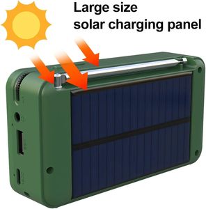 Vente en <span class=keywords><strong>gros</strong></span> de radios de cuisine FM rechargeables 1200mah <span class=keywords><strong>Radio</strong></span> DAB/DAB + portable à grand panneau solaire avec haut-parleur sans fil et port USB/TF - Product Image 4