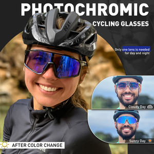 <span class=keywords><strong>KAPVOE</strong></span>-<span class=keywords><strong>gafas</strong></span> de sol TR90 <span class=keywords><strong>fotocromáticas</strong></span> para ciclismo, lentes de sol deportivas con protección ocular para interiores y exteriores, color azul y rojo, 2023 - Product Image 5