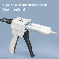 Bonne qualité 50ML 1:1 en plastique AB cartouche de colle Double composants adhésif seringue baril