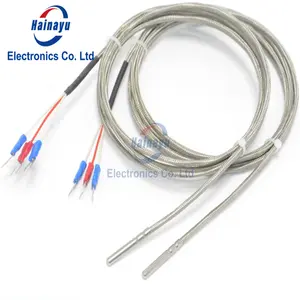 PT100 glass fiber wire three 1m non waterproof probe wire FOR MAX31865