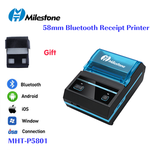 Impresora térmica de facturas de etiquetas, máquina de impresión térmica de 80mm de color azul, MHT-P80F, barata - Product Image 2