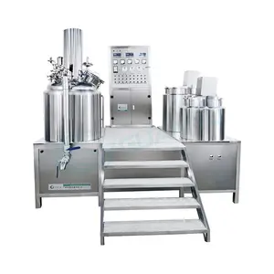 Cosmetic Lotion Electric Heating Emulsion Mixer Liquid Foundation Vacuum Homogenize Mixing Equipment beauty cream making machine