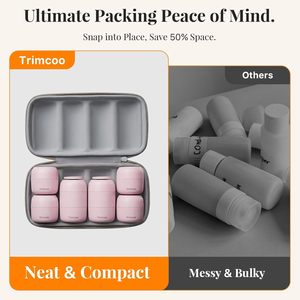 Juego <span class=keywords><strong>de</strong></span> recipientes <span class=keywords><strong>de</strong></span> viaje para artículos <span class=keywords><strong>de</strong></span> aseo - 6 recipientes <span class=keywords><strong>de</strong></span> viaje a prueba <span class=keywords><strong>de</strong></span> fugas con bolsa <span class=keywords><strong>de</strong></span> transporte, recipientes <span class=keywords><strong>de</strong></span> doble pared con carcasa rígida <span class=keywords><strong>de</strong></span> PLA - Rosa - Product Image 4