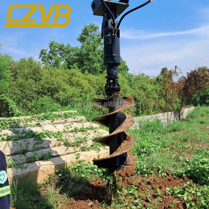 Tarière hydraulique compacte avec embout pour poteaux de clôture, accessoire de forage agricole haute performance pour mini-excavatrices de 2 à 6 tonnes pour ranch - Product Image 5