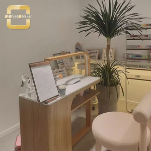 Nail Art Equipment Fournisseur de Designer Manucure Table Fabrication pour Pédicure Blanche Réceptionniste Professionnelle <span class=keywords><strong>Nailtech</strong></span> Desk - Product Image 6