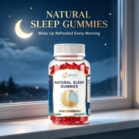 Gummies naturelles pour le sommeil à la fraise sans mélatonine, apaisantes et relaxantes, pour un sommeil réparateur chez l'adulte