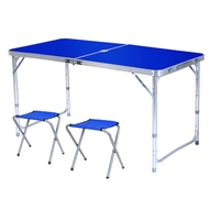 Vente en gros d'ensemble table et chaises de pique-nique extensibles design moderne mobilier de salle à manger d'extérieur en aluminium style pliable