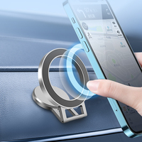 Support de téléphone magnétique rotatif et réglable en alliage d'aluminium flexible pour tableau de bord de voiture, personnalisable avec logo OEM/ODM, directement de l'usine, modèle FY56-B