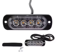 Feux de détresse à LED en aluminium 6 LED, feux de signalisation clignotants pour voitures, feux de signalisation pour pompiers, ambulances, feux de signalisation LED 12V 24V, feux latéraux pour camions