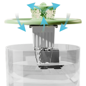 Fontaine à eau automatique pour animaux de compagnie, écologique, pour intérieur, bol à nourriture, motif solide, PC, fonctionnement silencieux, nettoyage facile, chiens, chats, petits animaux - Product Image 5