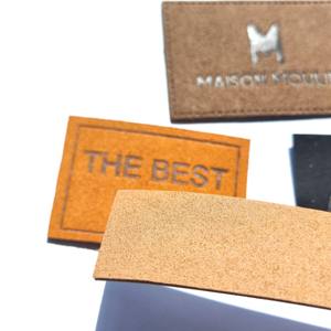 New Custom Logo Debossed Sew on Pu Tag Jeans Leather <b>Patches</b> Label for Clothing - Product Image 5