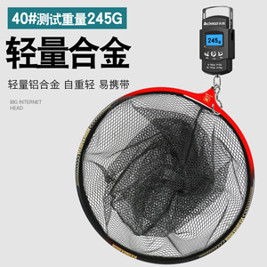 Cabeza de red de pesca de fibra de carbono de 40 cm, ligera, de aleación de aluminio, para captura rápida de peces - Product Image 3