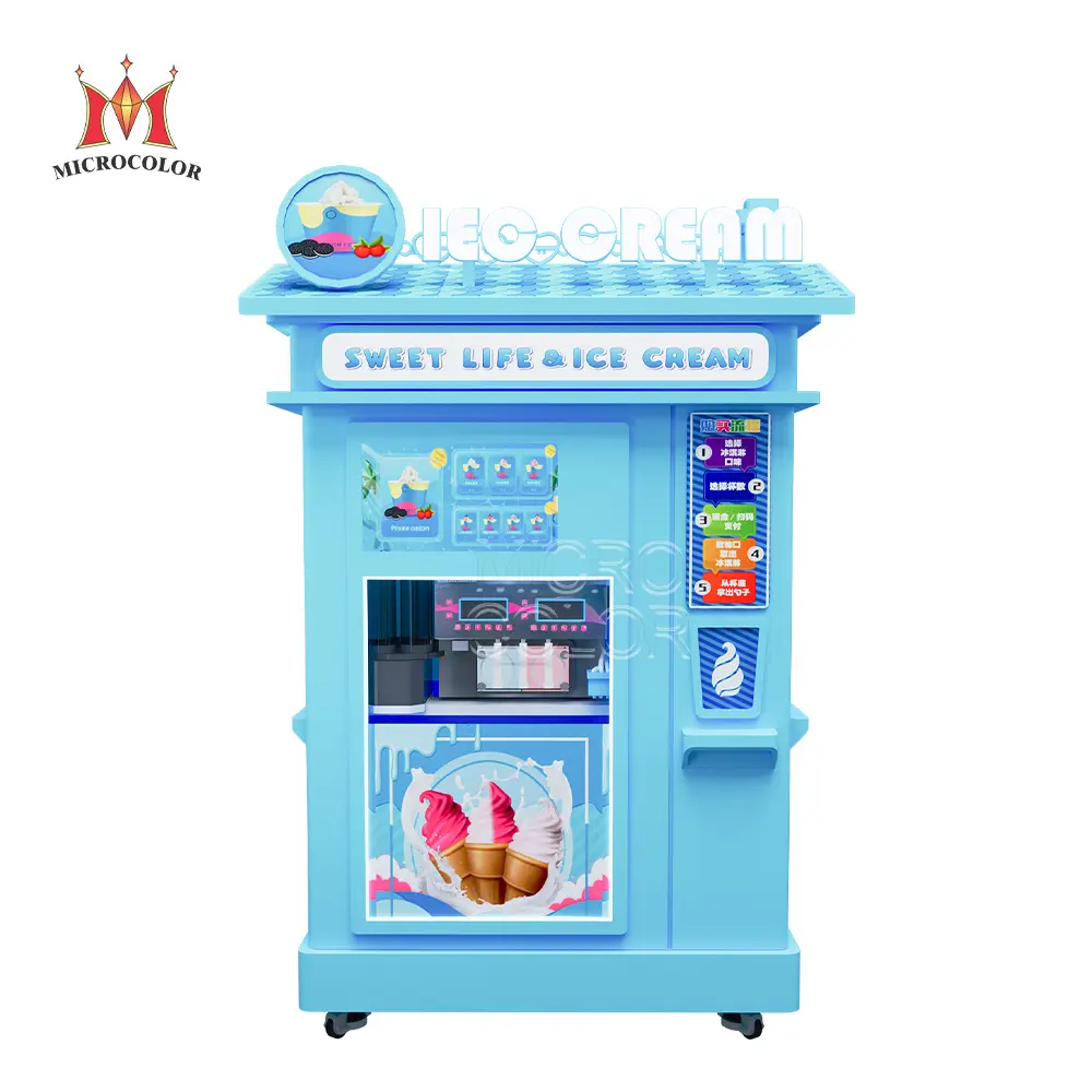 Personalizza il distributore automatico completamente automatico del Touch Screen per esterni Soft Ice Cream Food Vending Electronic Machine Self-Service Robot