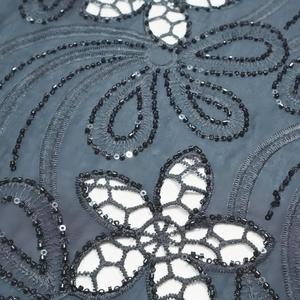 יפה רקמה מיצב בד רקמה עבודת כותנה עיצוב חדש שמלת כלה שמלת כלה סריג סרוגים דפוס רקום - Product Image 4