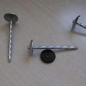 Clavos de hierro galvanizado para techos con cabeza de paraguas y vástago retorcido con arandela de goma - Product Image 1