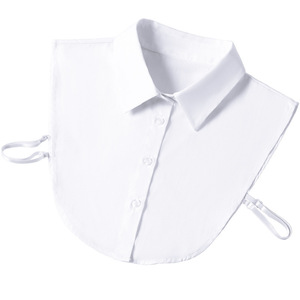 Camisa de punto formal de negocios para hombre y <span class=keywords><strong>mujer</strong></span>, con <span class=keywords><strong>cuello</strong></span> de algodón, solapa y botones, en colores sólidos negro y blanco, versátil y decorativa. - Product Image 2